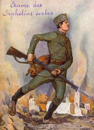 Serbian Soldier Poster WWI